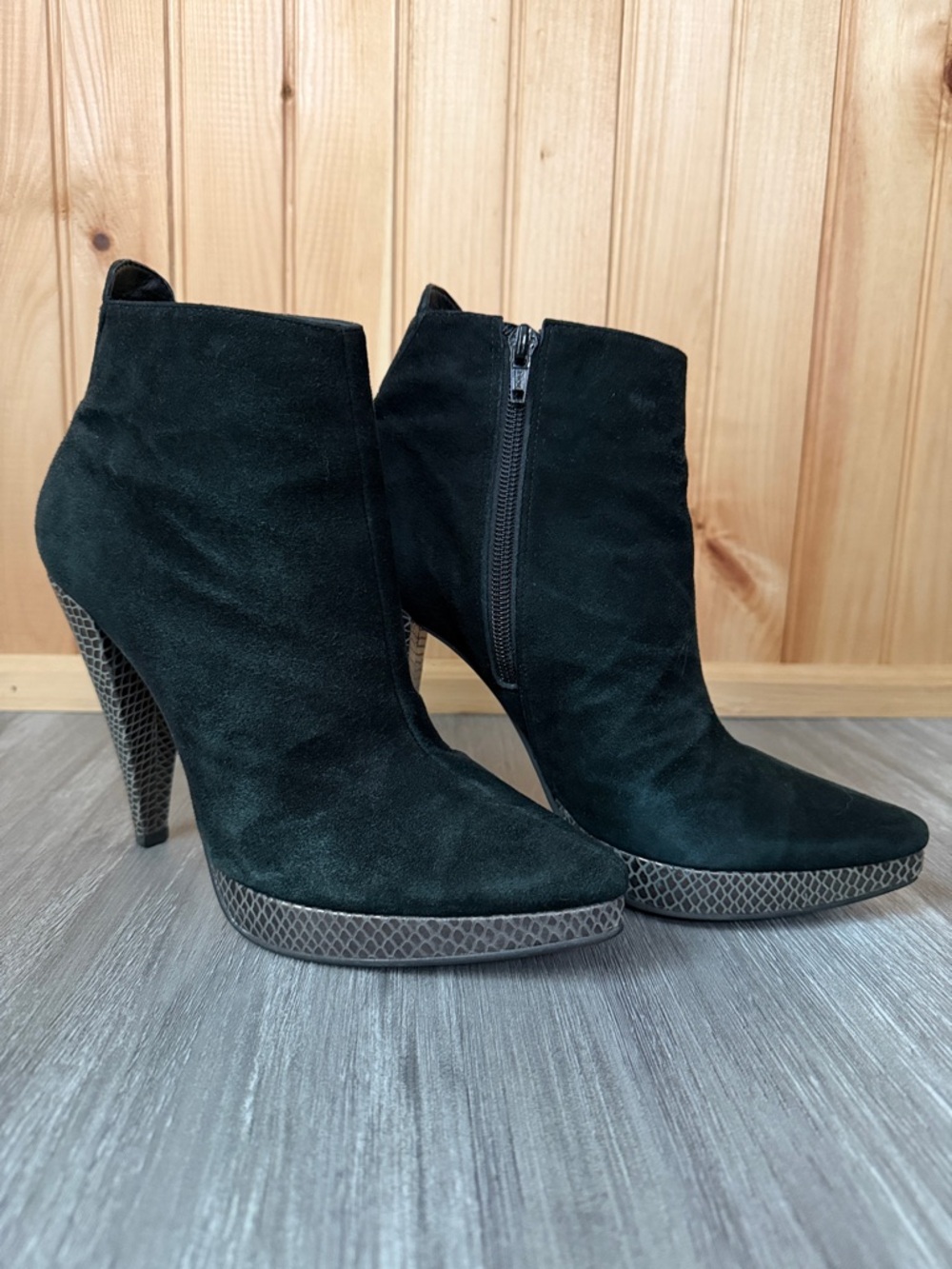 Nine West Black Suede Ankle Boots